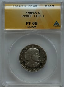 1981-S $1 Susan B. Anthony Dollar - ANACS PF68 DCAM (Type 1)