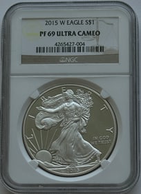 2015-W $1 American Silver Eagle - NGC PF69 Ultra Cameo