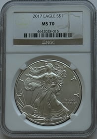 2017 $1 American Silver Eagle - NGC MS70