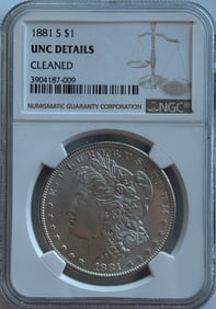 1881-S $1 Morgan Silver Dollar - NGC UNC Details