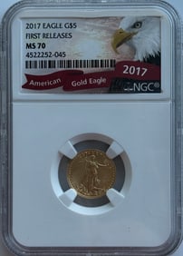2017 $5 American Golden Eagle NGC MS70 First Releases