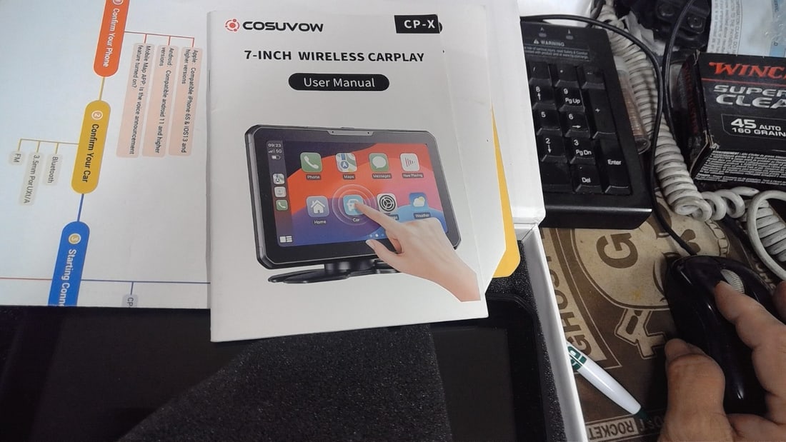 Apple CarPlay & Android Auto Bluetooth Portable 7" Screen for Car - Cosuvow CP-X (1 of 2)