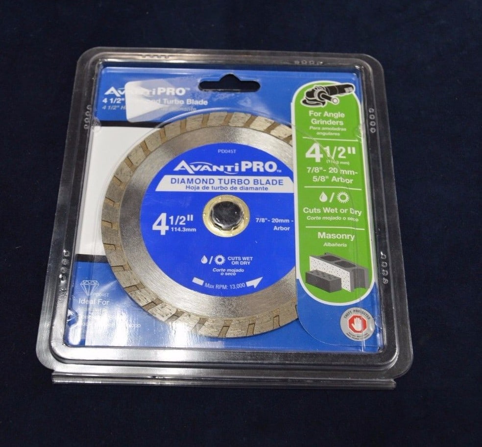 4.5" Turbo Rim Diamond Blade Angle Grinder Circular Saw Attachment Dry Wet Cuts (1 of 2)