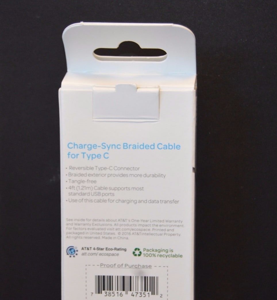 Charge-Sync, Braided Cable for type C - 2