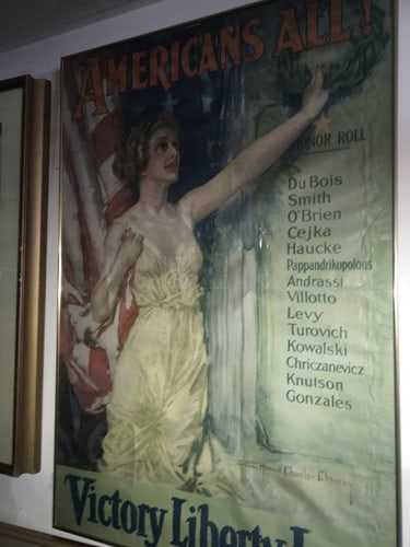 Original WWI "Americans All" Victory Liberty Loan Christy Vintage 1919 Poster (1 of 3)