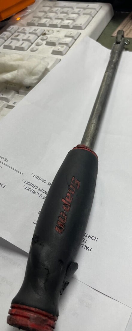 Snap On FHLF80 3/8" Drive Soft Grip Flex Head Ratchet US D481290 USED (1 of 4)