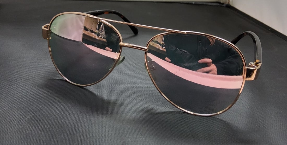 Steve Madden Tort Shell & Rose Gold Mirrored Aviator Sunglasses 100%UV SML49201 (1 of 5)