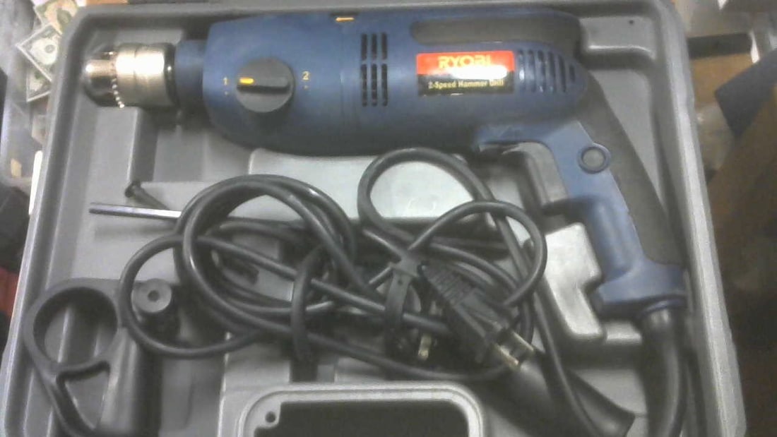 Ryobi D552H 1/2" Electric Hammer Drill 2 Speed Corded with Case (1 of 1)
