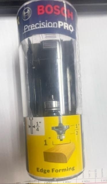 BOSCH router bit EDGE FORMING 1"- 1/2": This Bosch router bit is a must-have for any DIY enthusiast or professional woodworker. Made of high-quality steel, it ensures precision and durability for all your routing needs. With a package