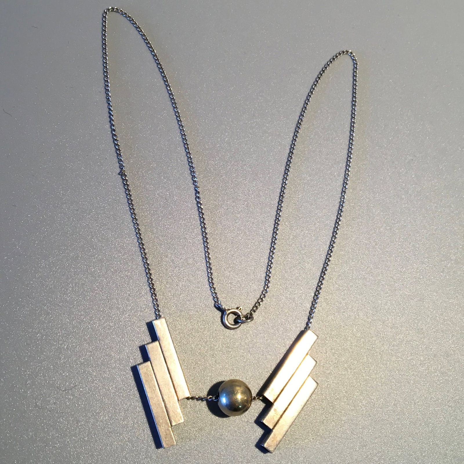 Sterling Silver Geometric Necklace
