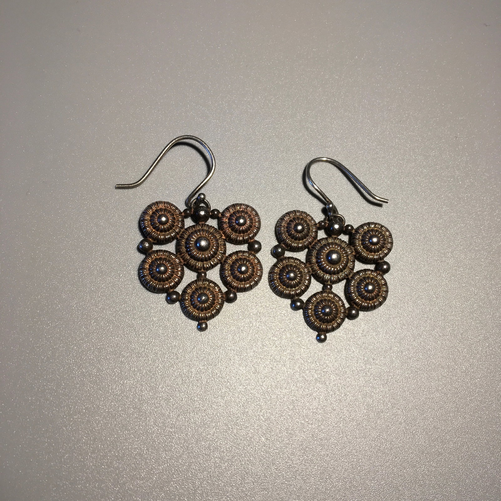 Silver Pendant Earrings (1 of 2)