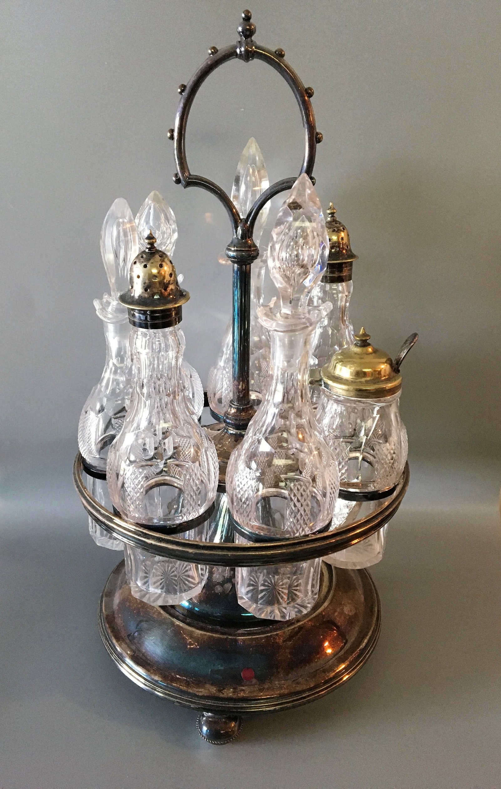 Antique Victorian Silver Plated Condiment Set (1 of 2)