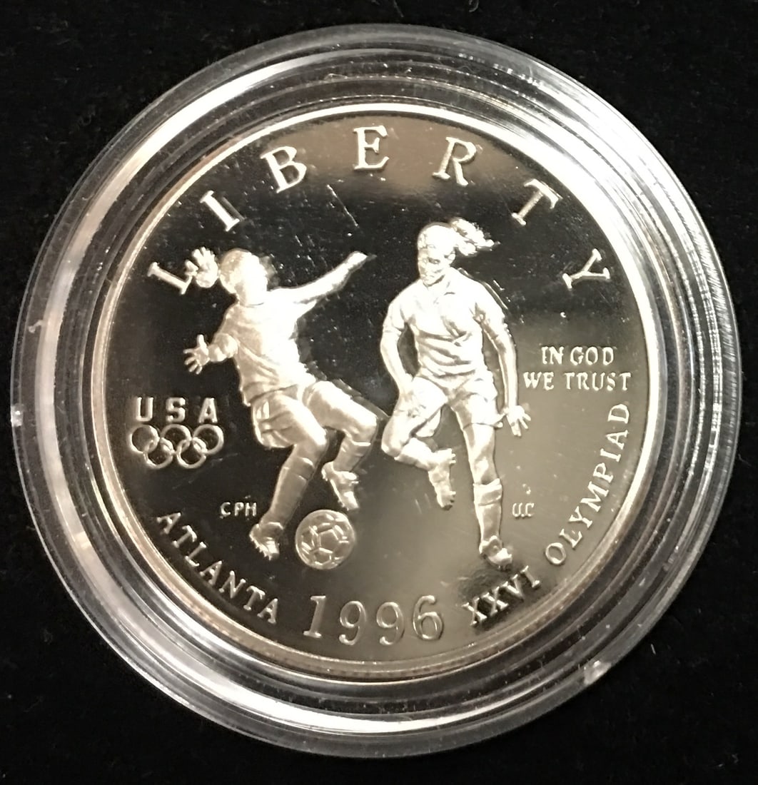 1996-S 50c XXVI Olympic - Soccer Modern Commemorative Half Dollar Proof: 1996-S 50c XXVI Olympic - Soccer Modern Commemorative Half Dollar Proof
