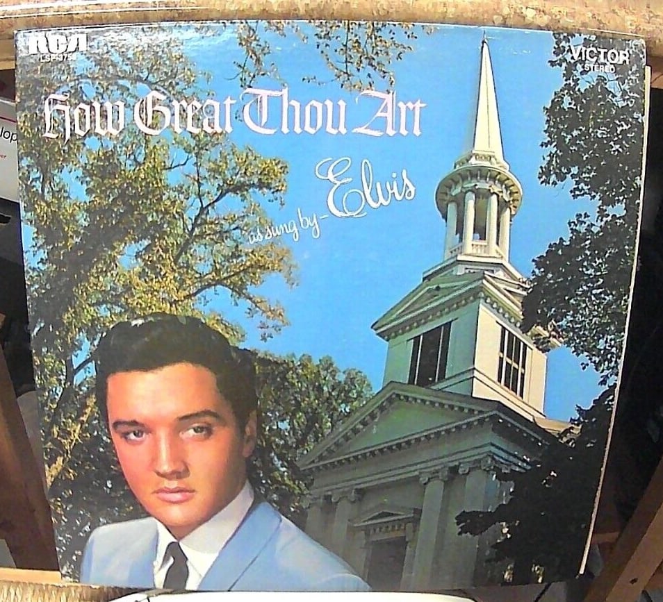 Elvis Sings How Great Thou Art - LP Vinyl - RCA Victor LSP-3758 STEREO: This LP vinyl features the legendary Elvis Presley singing How Great Thou Art in a 33 RPM speed. The record is in excellent condition, as well as the cardboard sleeve. The inlay, sleeve grading, and r