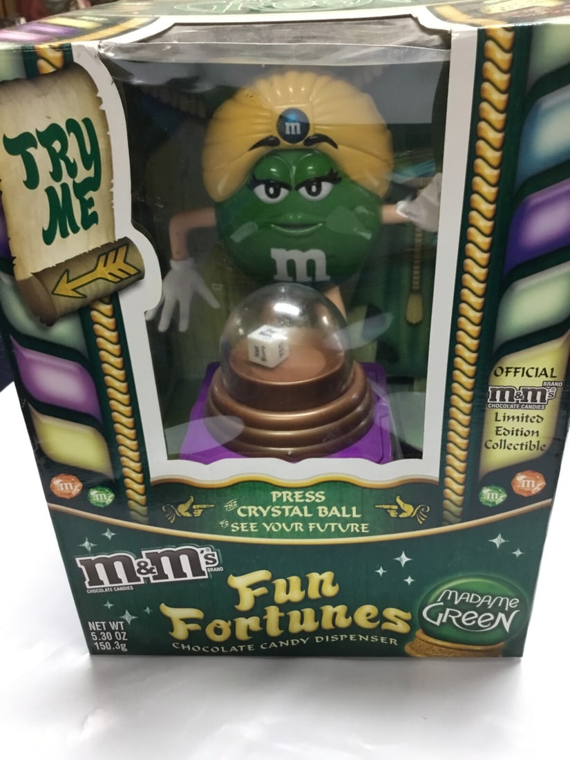 M & M\'s Limited Edition FUN FORTUNES Candy Dispenser Madame Green New (1 of 5)