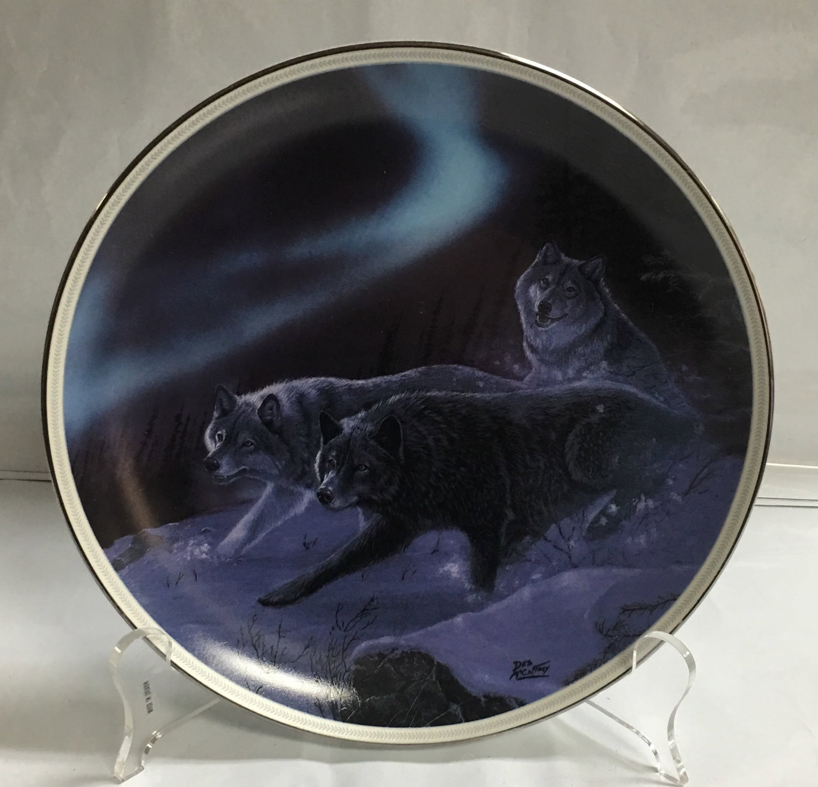The Bradford Exchange 1995 "Running with the Light" by Desmond McCaffrey Plate No. 3519A (1 of 6)