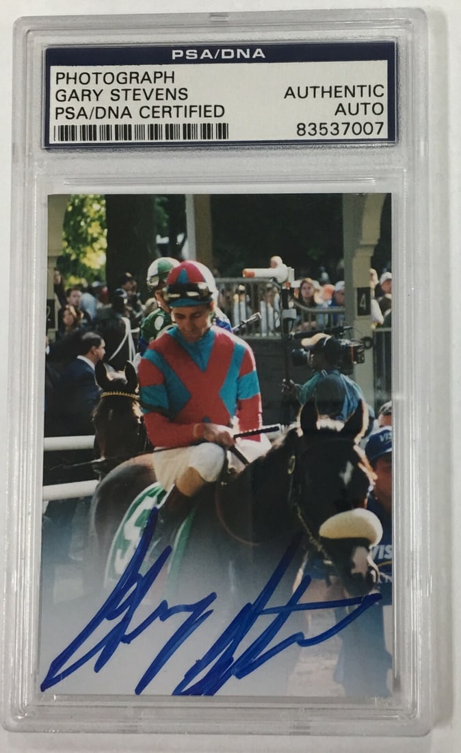 Gary Stevens Autograph Signed Racing Photo Card PSA/DNA (1 of 2)