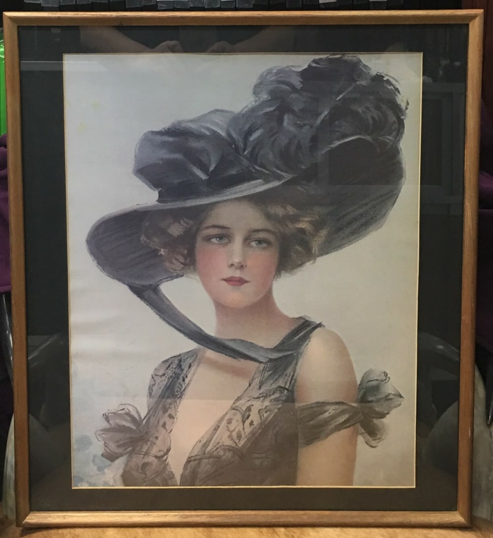 Beautiful Chantilly Lace Print by Philip Boileau Framed Art 19 6/8" x 22 2/8": This print art is in very good condition with sign of wear like several yellowish spots on the right side and on the upper left corner which are not even visible in the distance as shown in the photos