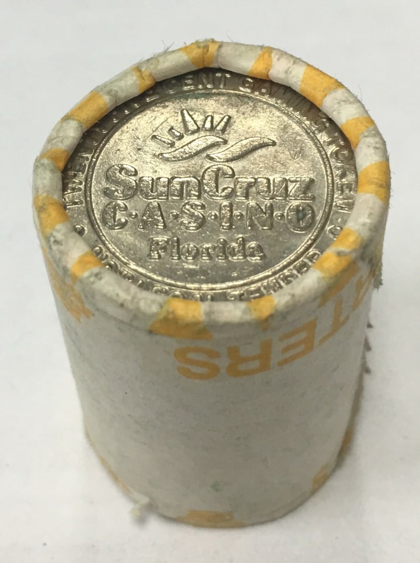 $5 Roll of 25 Cent San Cruz Florida Casino Gaming Tokens (1 of 4)