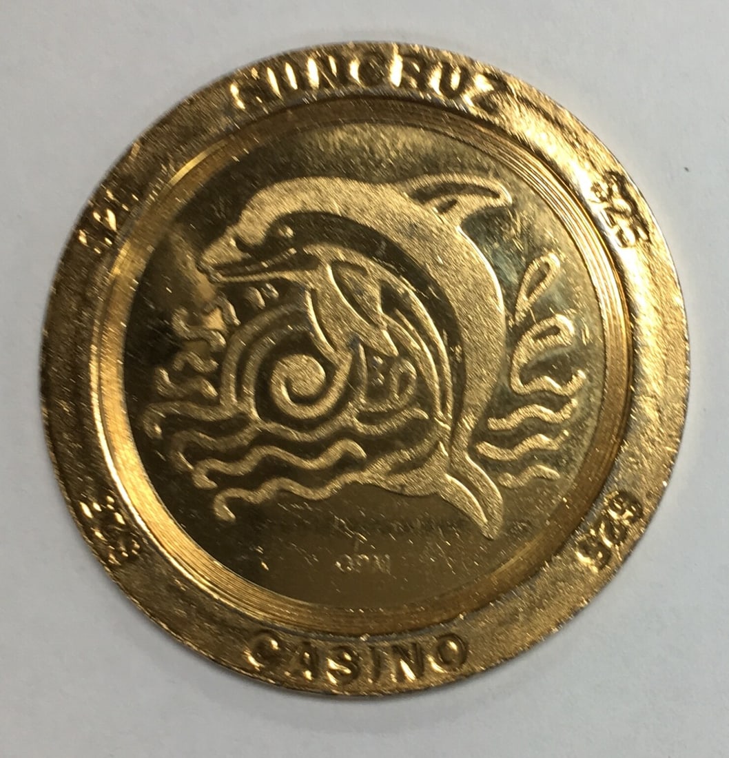 Sun Cruz Casino Florida Gold Tone $25 Gaming Token: Please, review pictures for condition and details. This would be a great addition to your collection!