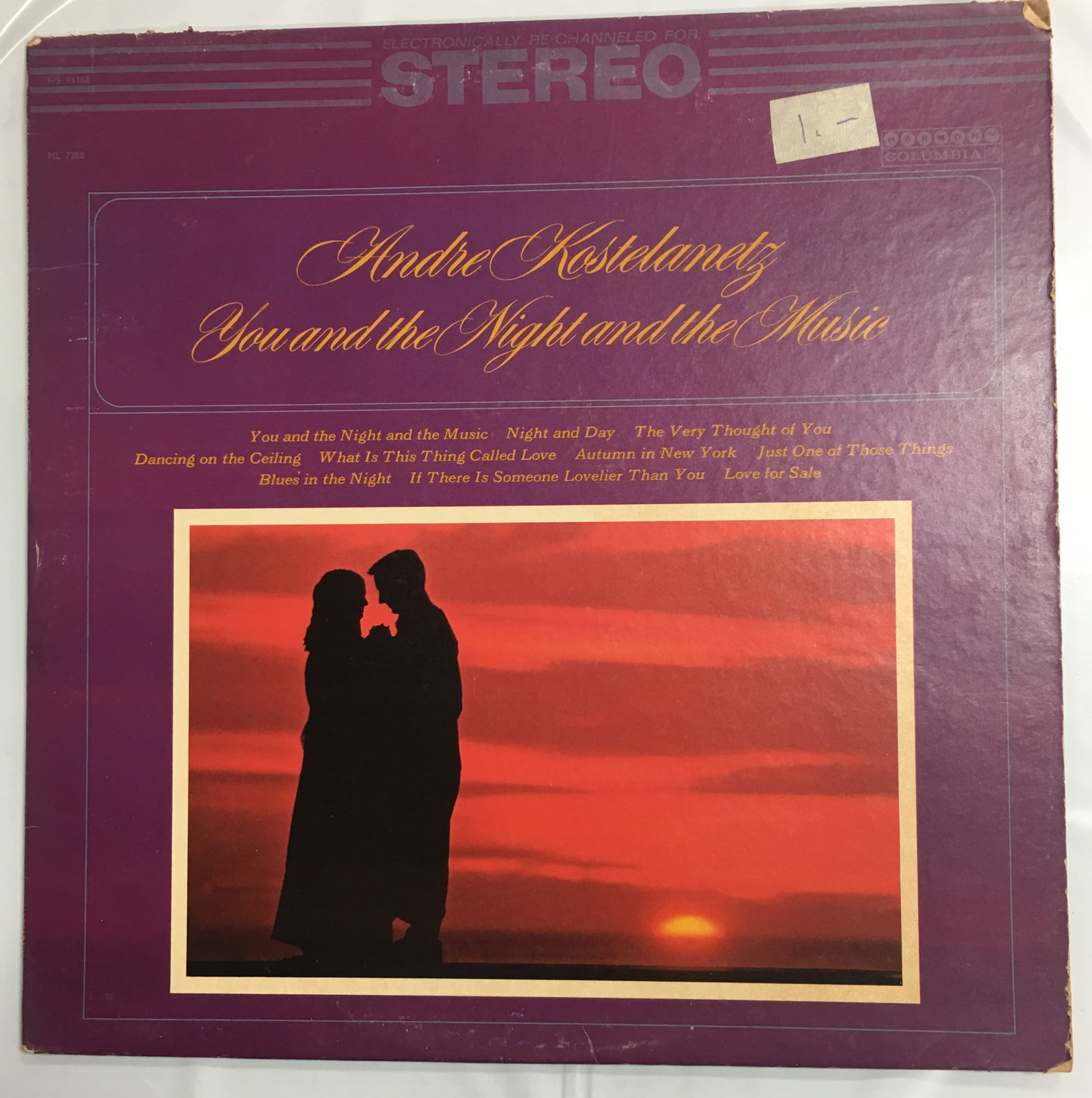 Andre Kostelanetz - You and the Night and the Music. Harmony HL 7368: Andre Kostelanetz - You and the Night and the Music. Harmony HL 7368 Product Description: This record is in excellent condition with little signs of wear seen. The cardboard sleeve has some shelf wear