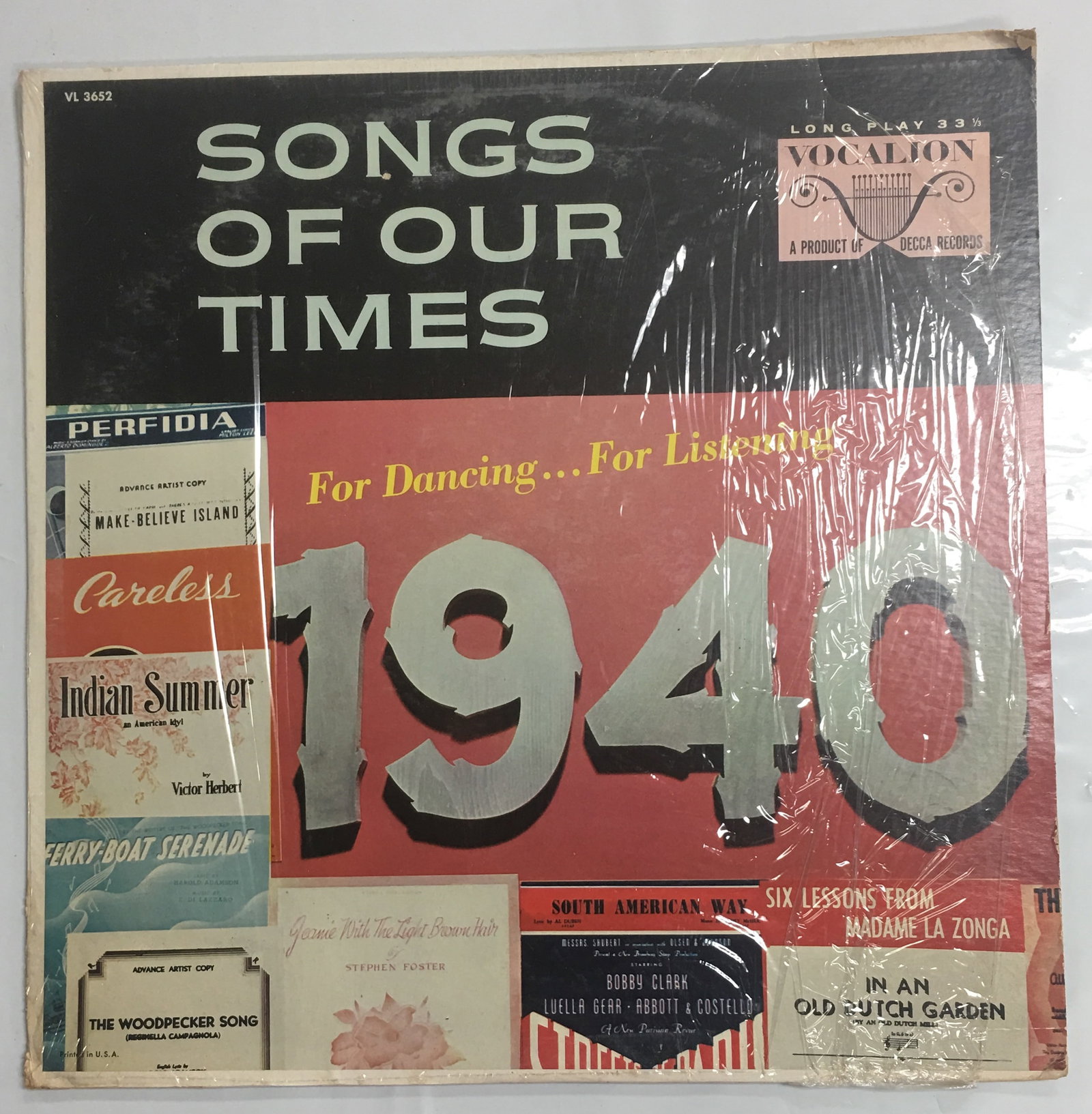 Charles Baum - Songs Of Our Times Song Hits of 1940 Vocalion VL 3652: Charles Baum - Songs Of Our Times Song Hits of 1940 Vocalion VL 3652 LP Product Description: This record is in excellent condition with little signs of wear seen. The cardboard sleeve has some shelf w