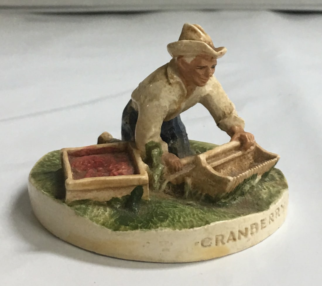 Vintage 1950 Sebastian Miniatures "Cranberry Picker" Figurine (1 of 8)
