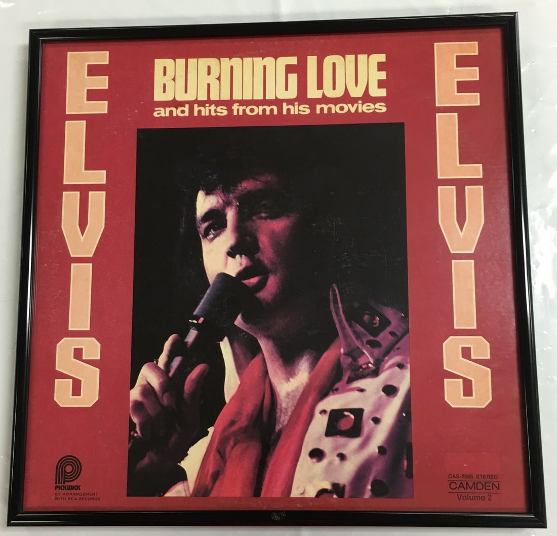 Elvis Presley: Burning Love & Hits from His Movies RCA Record CAS-2595 in Frame (1 of 6)
