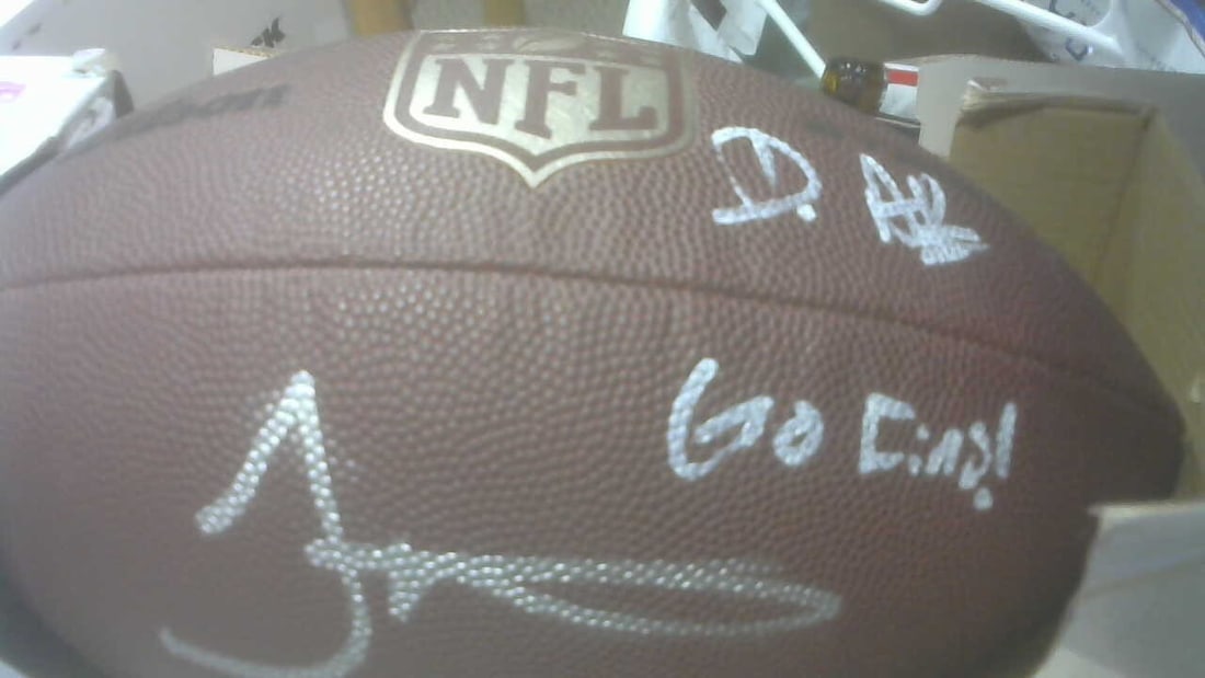 TYREEK HILL And Devon MIAMI DOLPHINS hand signed Autographed Football: This hand-signed autographed football features the signatures of Tyreek Hill and Devon, players for the Miami Dolphins. It is an original product and is perfect for any fan of the team or collectors o