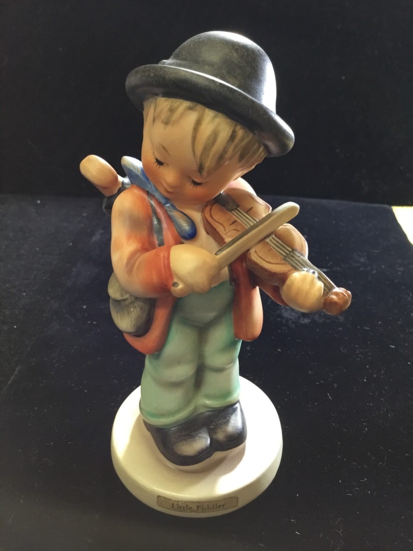 Vintage Goebel Hummel "Little Fiddler" (Boy playing Fiddle) Figurine (1 of 4)