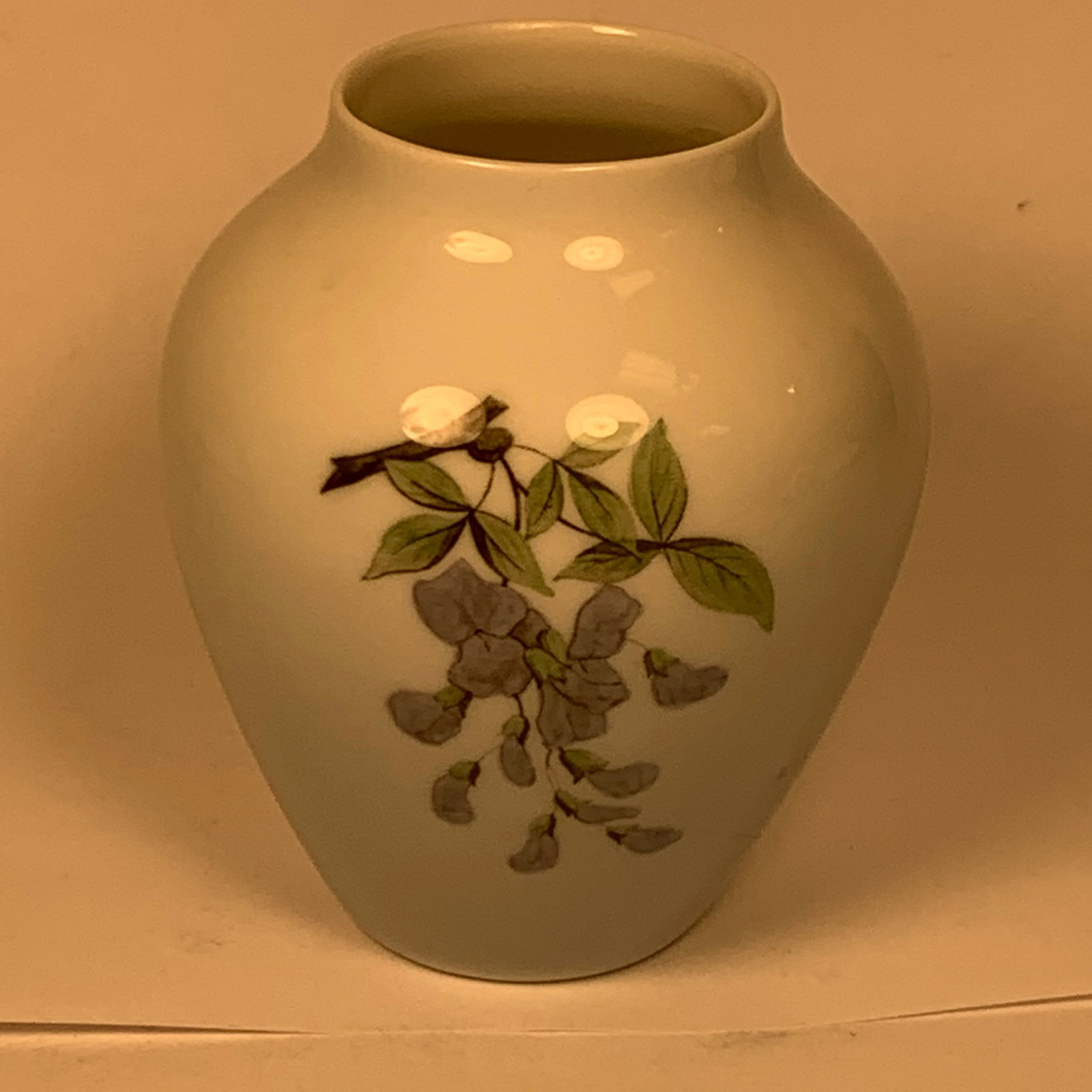 B & G Copenhagen Hand Painted Small Vase 3 1/2" High Artist Initials Xlnt Cond (1 of 4)