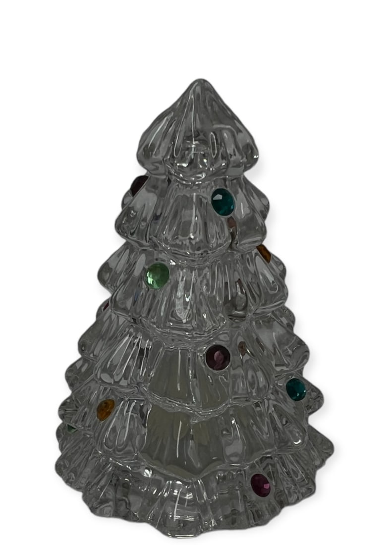 Lenox Lead Crystal Christmas Tree Salt or Pepper Shaker with Rhinestones 3.5" (1 of 5)