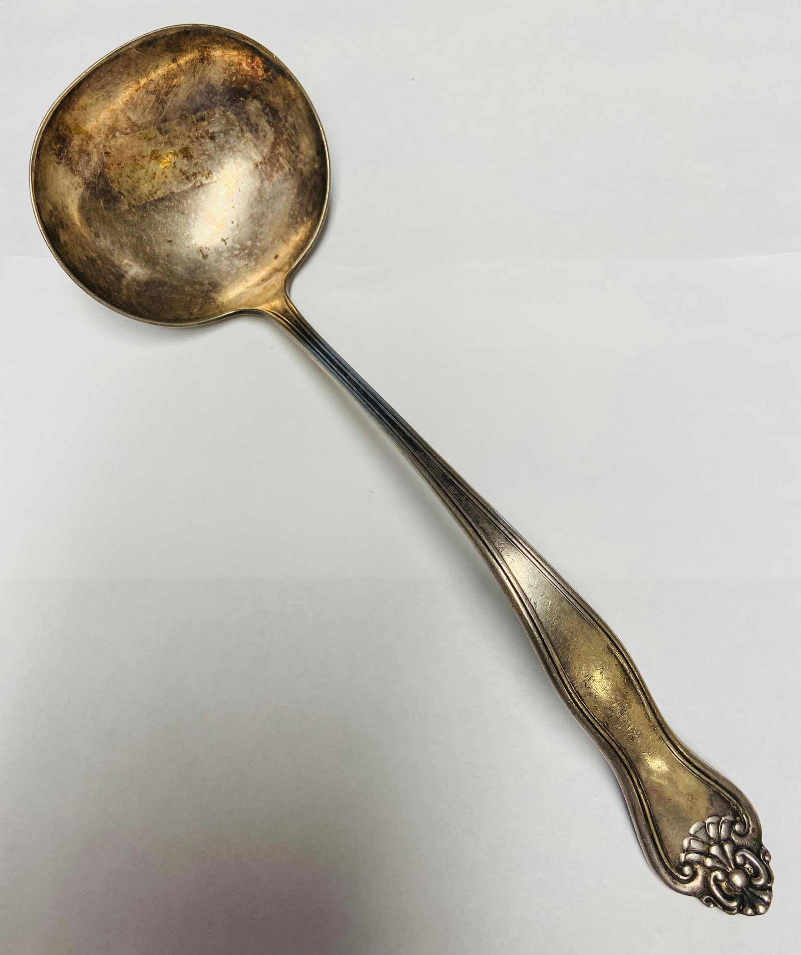 E H H SMITH VERDI SILVERPLATE LARGE SOUP LADLE 10 ?" GOOD CONDITION (1 of 10)