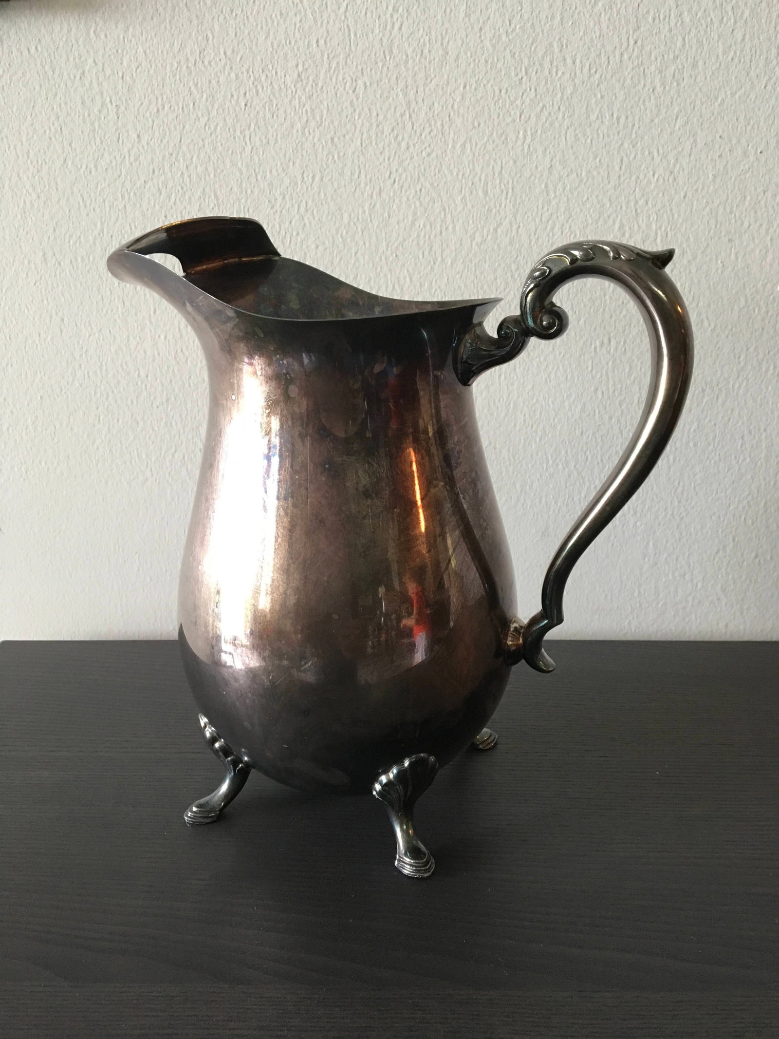 Vintage Crescent Silverplate Water Ice Tea Pitcher (1 of 3)