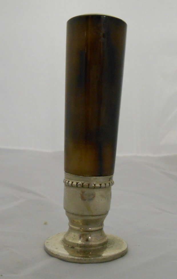 Vintage Phone Dialer: Sterling silver phone dialer for rotary dialer with fake tortois shell as the handle