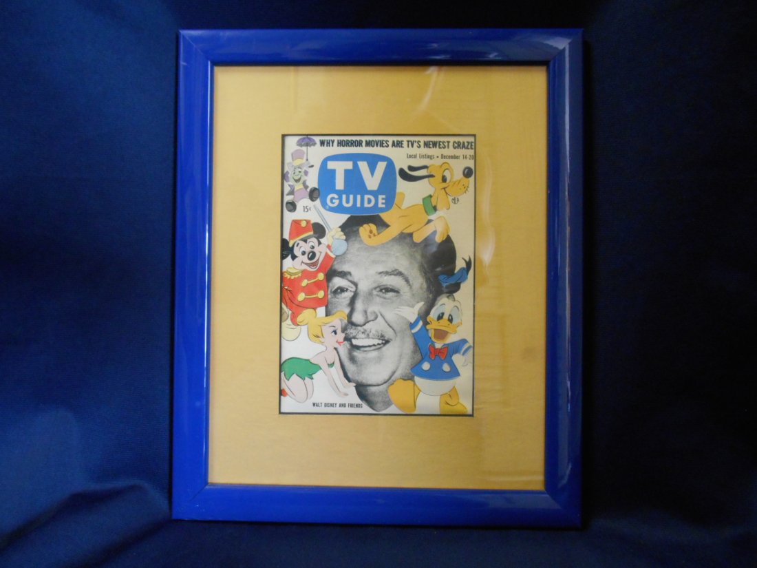 1957 TV Guide: 1957 TV Guide with Walt Disney on cover. Full book intact. Measures 11"x1"x13"