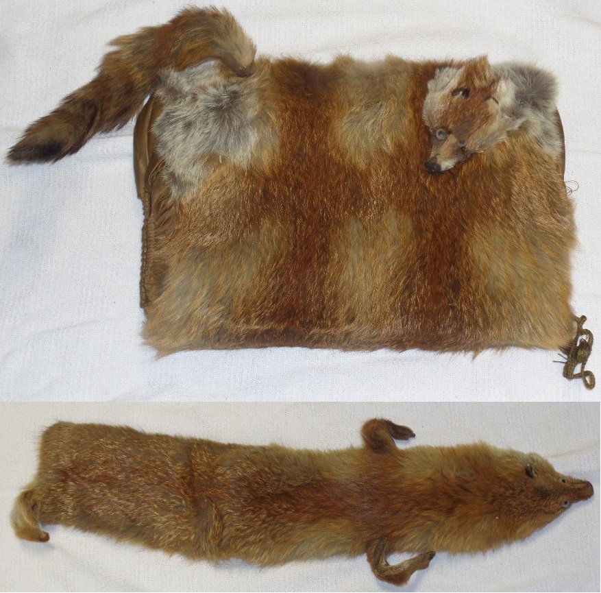 1920's-1930's Fox Fur Muff & Fox Fur Collar (1 of 1)