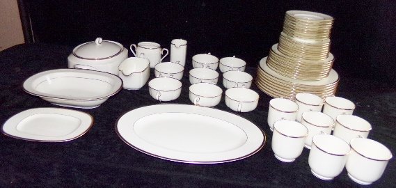 55Pc Noritake ''Troy'' China Set: 55Pc Noritake "Troy" China Set