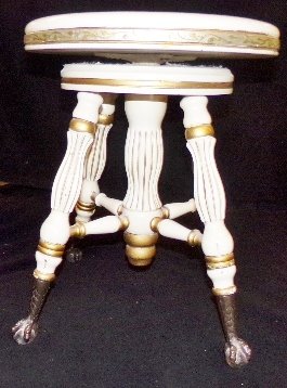 Ball & Claw Painted Piano Stool: Ball & Claw Painted Piano Stool