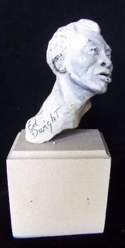 Ed Dwight African American Statue Cast Metal: Ed Dwight African American Statue Cast Metal 11"H