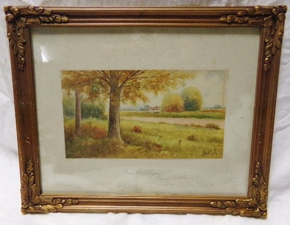 J.W. Clarke Watercolor: J.W. Clarke Watercolor 10"x5"