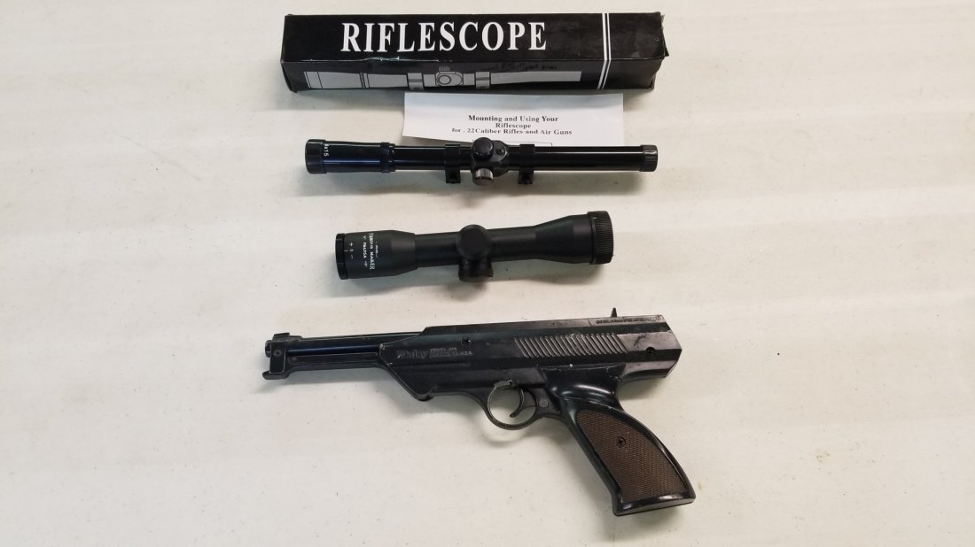 Daisy Model 188 BB/Pellet Air Pistol, Scopes: Daisy Model 188 BB/Pellet Air Pistol, Famous Maker FM425A Scope, Riflescope