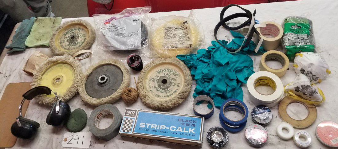 Buffer Pads, Tape, Strip Calk, Rubber Gloves, Ear Muffs (1 of 12)