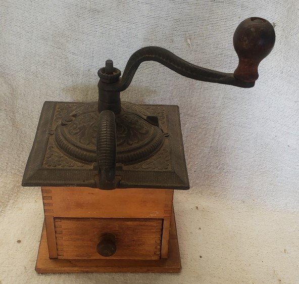 Wood Dovetail Coffee Grinder: Wood Dovetail Coffee Grinder 5.5"D x 6"W x 8"H