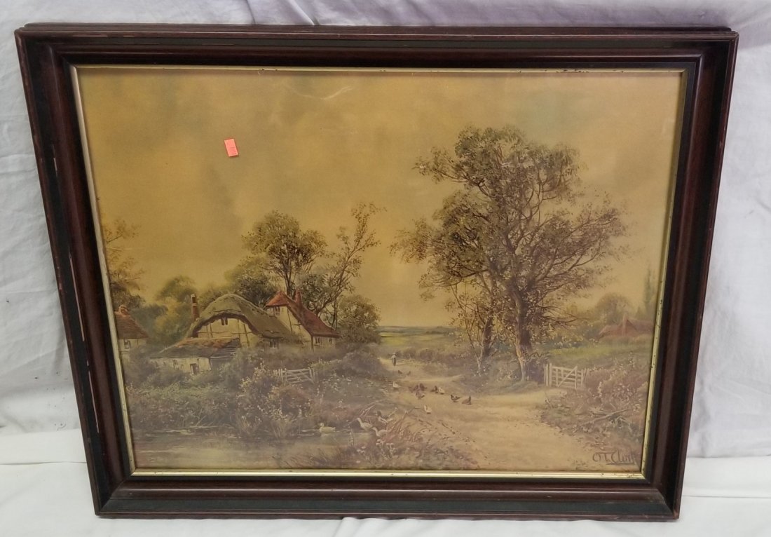 OT Clark Litho, Mahogany Frame: OT Clark Litho, Mahogany Frame 25.5" x 31"