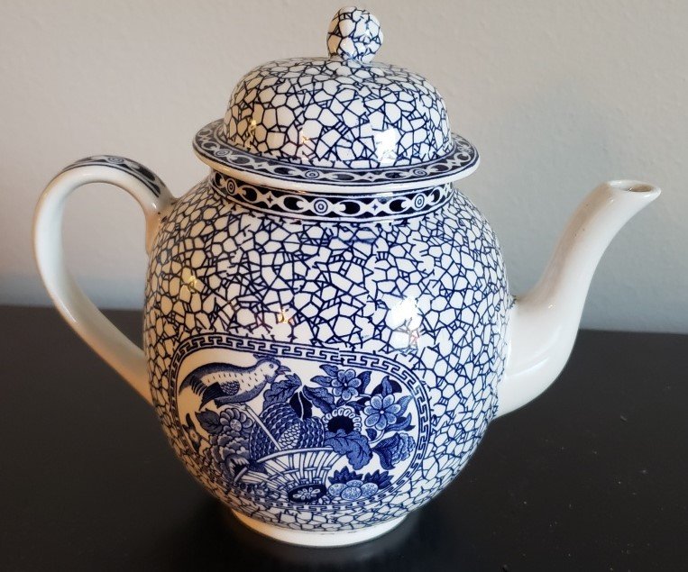 Adams Real English Ironstone "Chinese Bird" Tea Pot: Adams Real English Ironstone "Chinese Bird" Tea Pot 7"