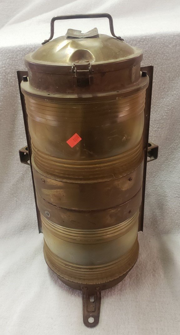 Vintage Nippon Sento Co Brass Mast Head Light Class A2: Vintage Nippon Sento Co Brass Mast Head Light Class A2 10"D x 19"H x 9"W