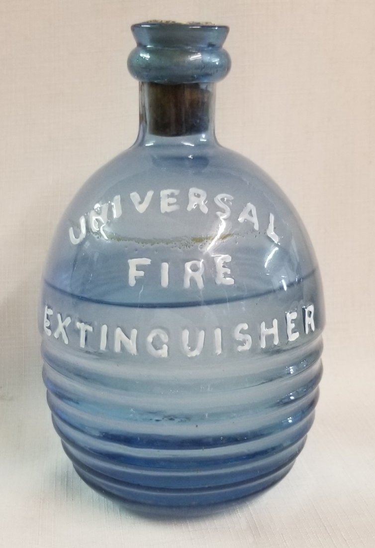 Universal Blue Glass Fire Extinguisher: Universal Blue Glass Fire Extinguisher 6.5"