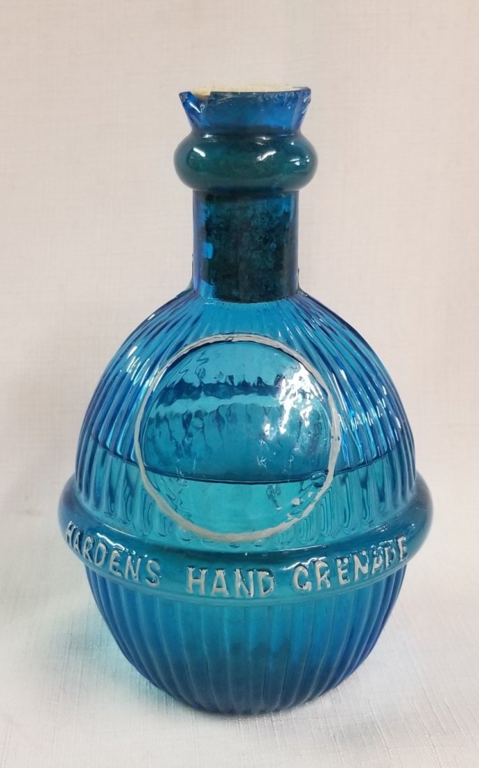 Harden Star Blue Hand Grenade Fire Extinguisher: Harden Star Blue Hand Grenade Fire Extinguisher 6.5" Patent Aug 14, 1883
