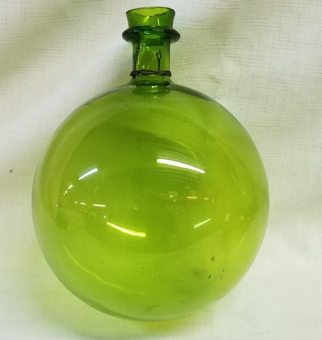Green Glass Hand Grenade Fire Extinguisher: Green Glass Hand Grenade Fire Extinguisher 8"